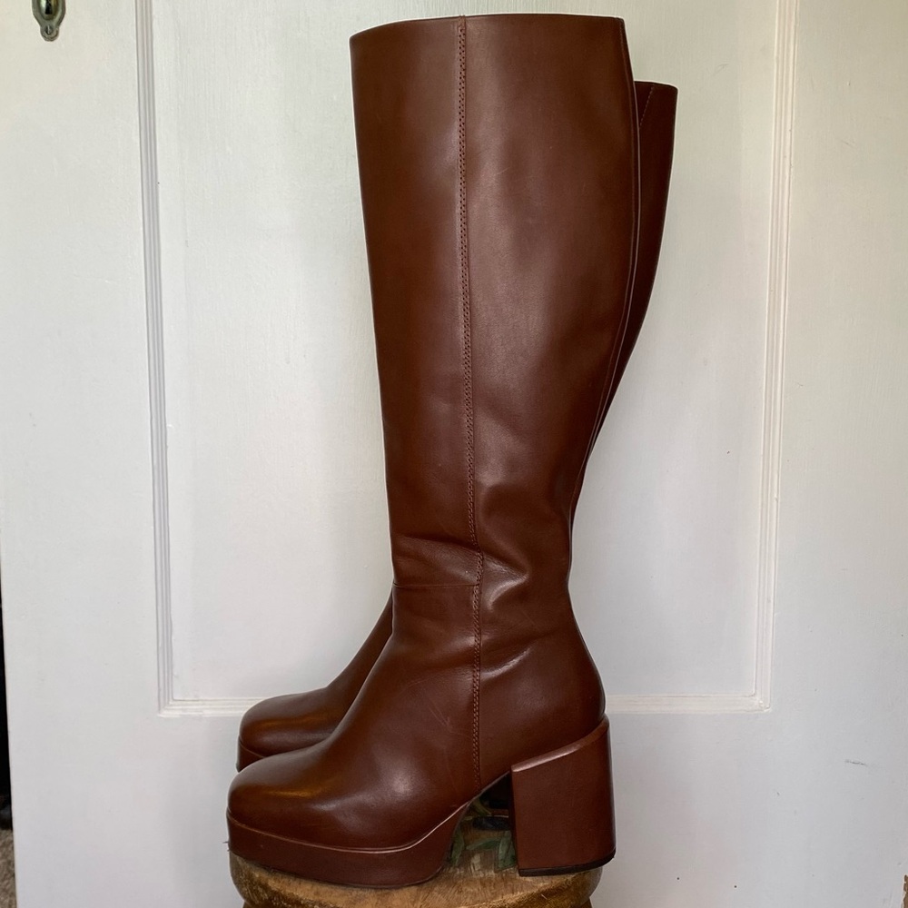 Seychelles Brown Chunky Heeled Boots